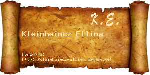 Kleinheincz Ellina névjegykártya